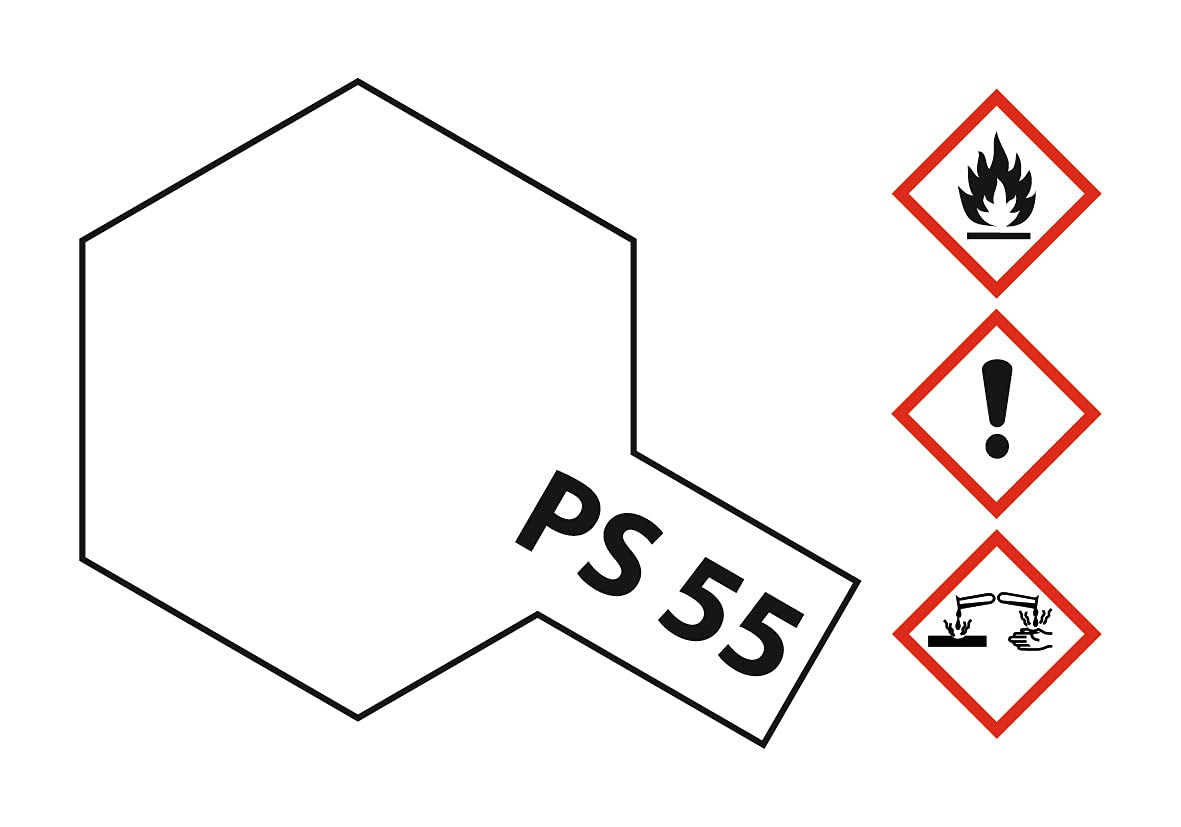 TAMIYA 86055 PS-55 Klarlack matt Polycarbonat 100ml - Sprühfarbe für Plastikmodellbau, Modellbau und Bastelzubehör, Sprühfarben für den Modellbau
