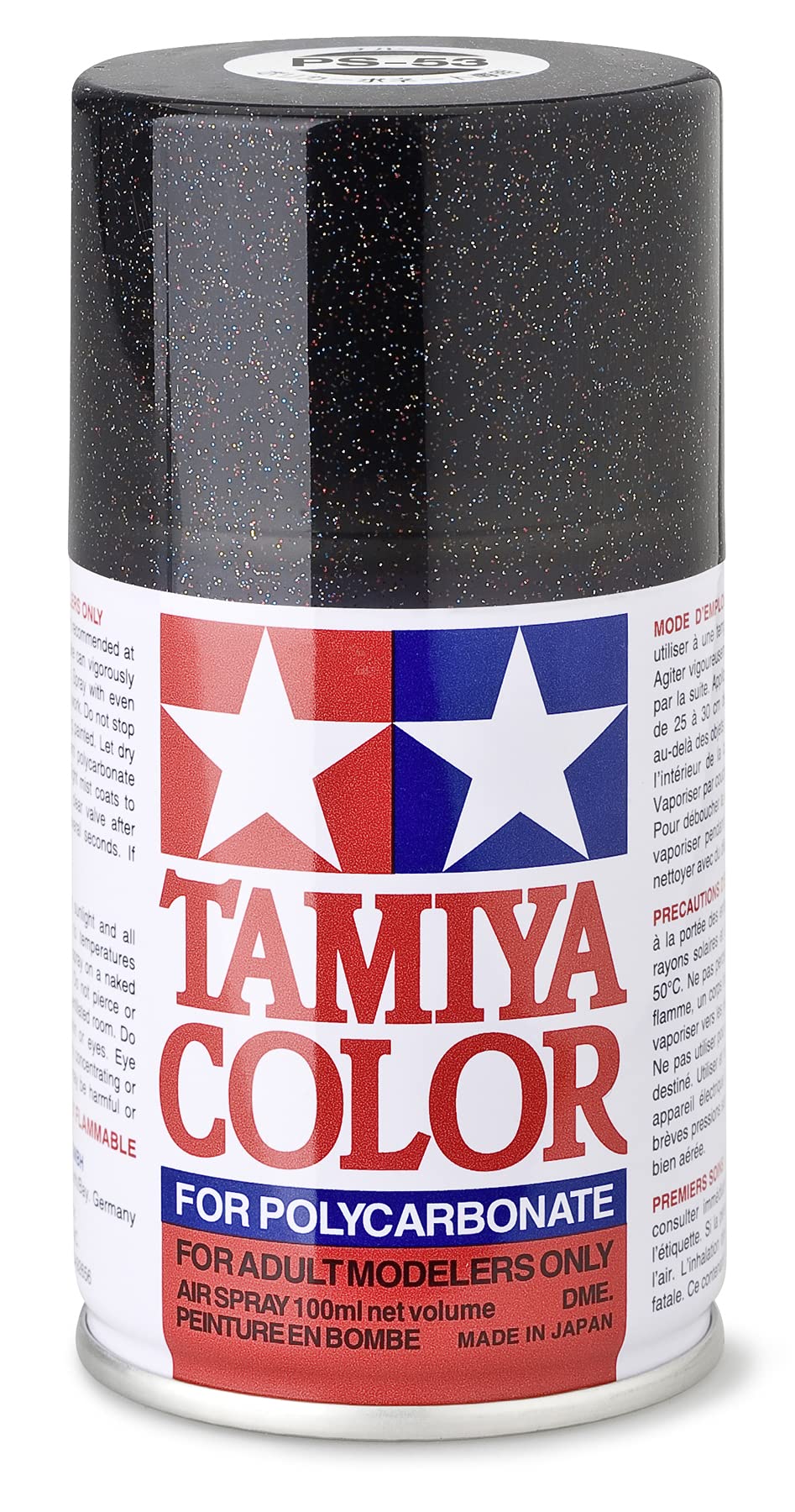 TAMIYA 86053 PS-53 Lame Flake transparent schilldernd Polycarbonat 100ml - Sprühfarbe für Plastikmodellbau, Modellbau und Bastelzubehör, Sprühfarben für den Modellbau