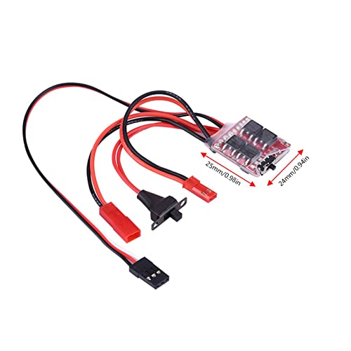 Dilwe RC Auto ESC, 20A Brushed PCB Elektronischer Drehzahlregler mit Bremse für RC Auto / Boot Fernbedienung Ersatzteil Zubehör