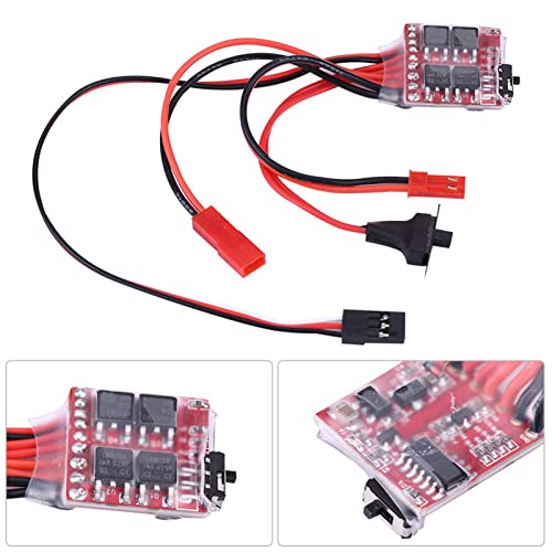 Dilwe RC Auto ESC, 20A Brushed PCB Elektronischer Drehzahlregler mit Bremse für RC Auto / Boot Fernbedienung Ersatzteil Zubehör
