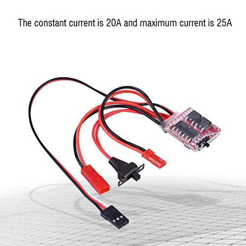 Dilwe RC Auto ESC, 20A Brushed PCB Elektronischer Drehzahlregler mit Bremse für RC Auto / Boot Fernbedienung Ersatzteil Zubehör