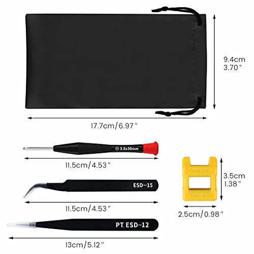 weefu Mini Schraubenzieher set,11 Uhrmacher Schraubendreher, Torx Für PS4 Brillen Reparatur Kleine Brille Feinschraubendreher Komme Mit 2 Pinzette 1 Magnetisierer und Aufbewahrungstasche