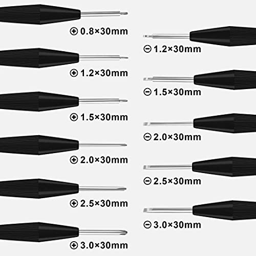 weefu Mini Schraubenzieher set,11 Uhrmacher Schraubendreher, Torx Für PS4 Brillen Reparatur Kleine Brille Feinschraubendreher Komme Mit 2 Pinzette 1 Magnetisierer und Aufbewahrungstasche