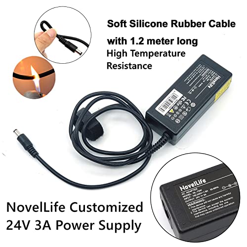 NovelLife Original TS101 Elektrisches Lötkolben Set Einstellbare Temperatur Smart Digital Bildschirm Display mit TS B2 Lötspitze XT60 Netzkabel USB Typ C Kabel 24V 3A Netzteil TS100 Upgrade