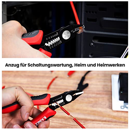 Seitenschneider, KAIWEETS 2-in-1 Schneidezange und Abisolierzange, Präzisionszange Electronics für Kleinstarbeiten und Platinen.