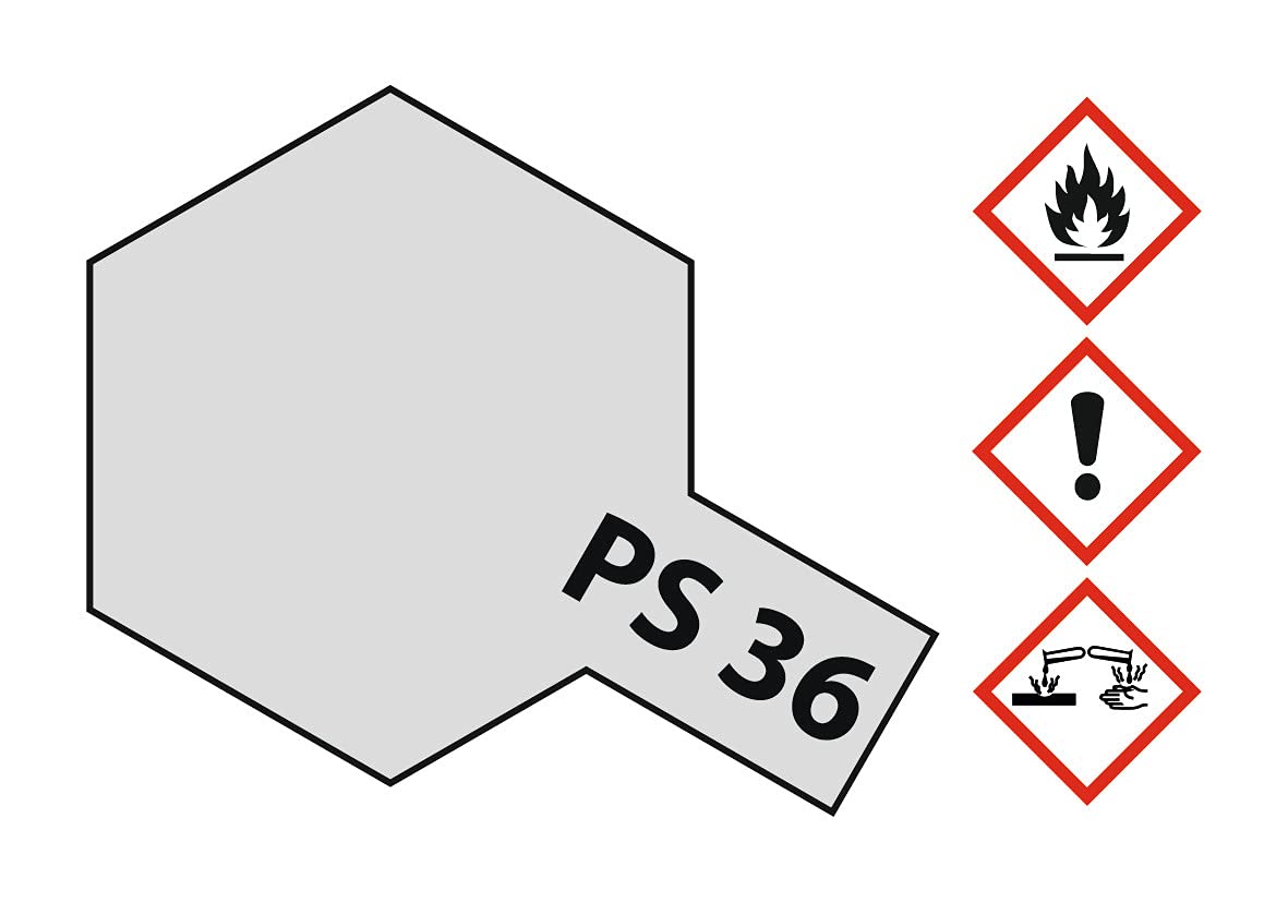 Tamiya 86036 PS-36 Translucent Silber Polyc. 100ml - Sprühfarbe für Plastik- und RC Modellbau, Modellbau und Bastelzubehör, Sprühfarben für den Modellbau