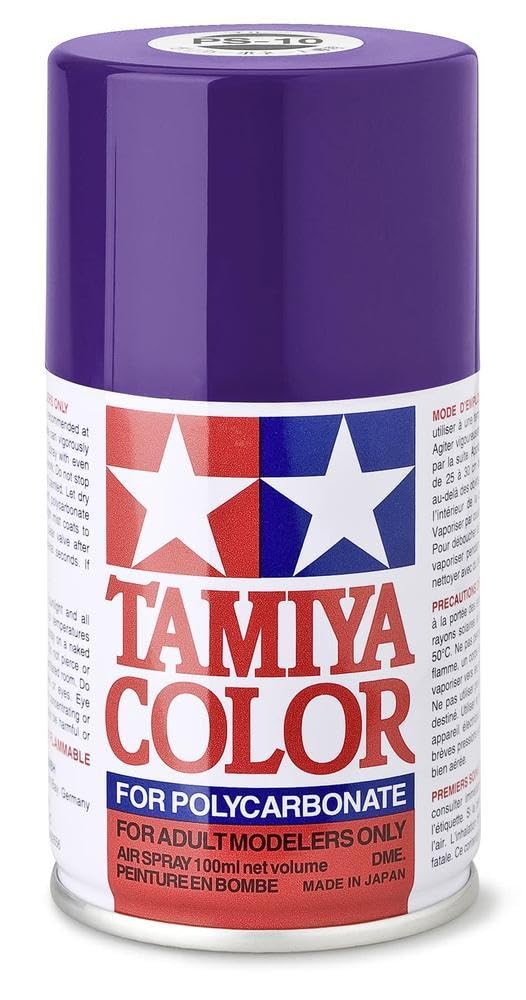 TAMIYA 86010 PS-10 Violett Polycarbonat 100ml - Sprühfarbe für Plastikmodellbau, Modellbau und Bastelzubehör, Sprühfarbe für den Modellbau