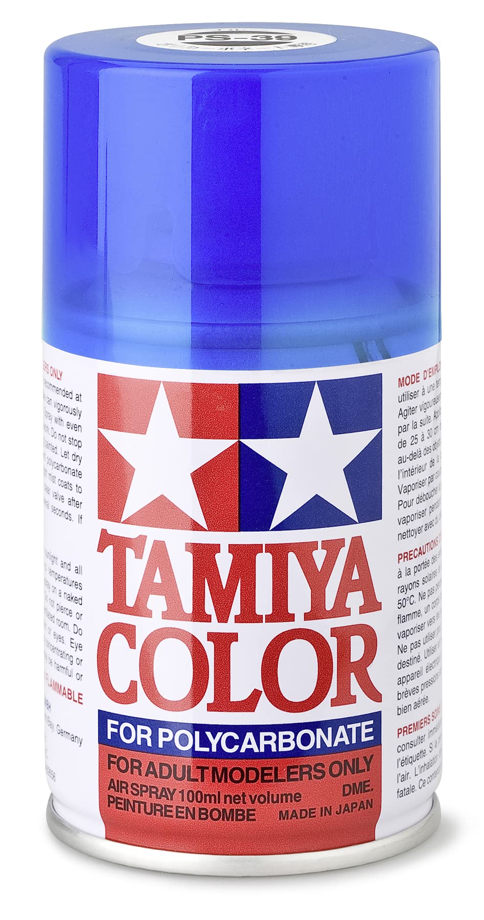 Tamiya 86039 PS-39 Translucent Hellblau Polyc. 100ml - Sprühfarbe für Plastik- und RC Modellbau, Modellbau und Bastelzubehör, Sprühfarben für den Modellbau