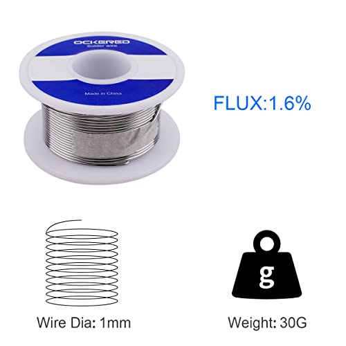 Lötkolben Set 60W mit Temperatur Einstellbar 220-480°C, 5 Lötspitzen, Regelbar und EIN/AUS-Schalter