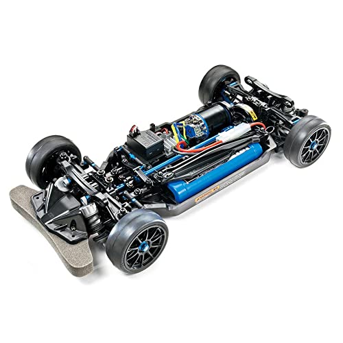 TAMIYA 47326-000 47326 47326-1:10 RC TT-02R Kit, ferngesteuertes Auto/Fahrzeug, Modellbau, Bausatz, Chassis, Hobby, schwarz