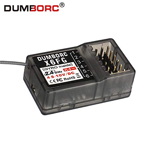 DUMBORC X6 RC Sender und X6FG Empfänger mit GYRO 6CH 2,4 GHz Fernbedienung für RC Auto LKW Boot