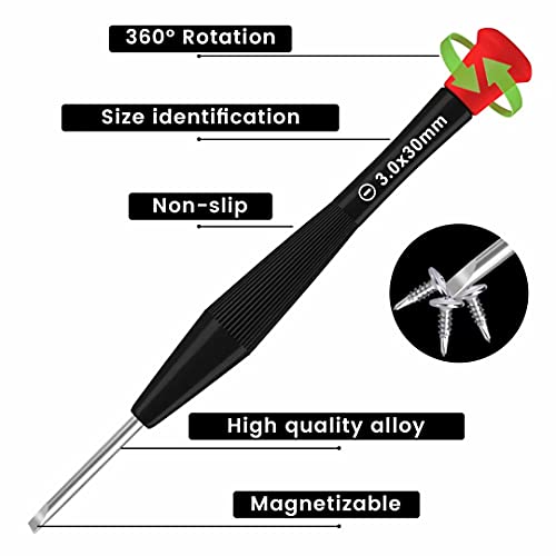 weefu Mini Schraubenzieher set，11 Uhrmacher Schraubendreher, Torx Für PS4 Brillen Reparatur Kleine Brille Feinschraubendreher Komme Mit 2 Pinzette 1 Magnetisierer und Aufbewahrungstasche