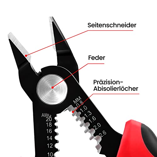 Seitenschneider, KAIWEETS 2-in-1 Schneidezange und Abisolierzange, Präzisionszange Electronics für Kleinstarbeiten und Platinen.