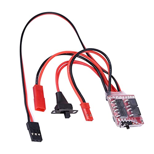 Dilwe RC Auto ESC, 20A Brushed PCB Elektronischer Drehzahlregler mit Bremse für RC Auto / Boot Fernbedienung Ersatzteil Zubehör