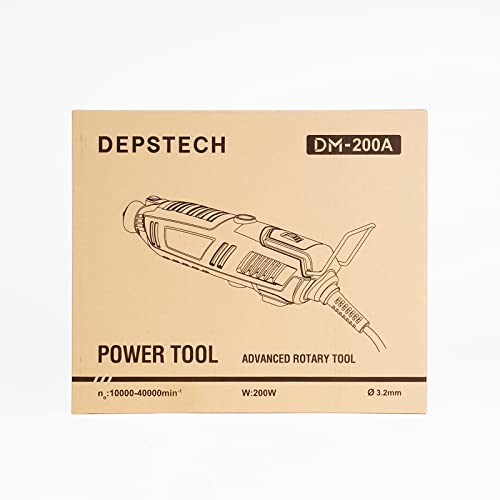 DEPSTECH Multifunktionswerkzeug 200W, Rotationswerkzeug 6 Variable Drehzahl 10000–40000 U/min, Multitool-Set mit 128 Zubehörset für Gravur, Bohren, Schneiden, Schleifen, Gravieren, Polieren, Schärfen