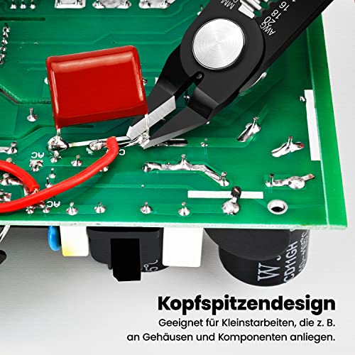 Seitenschneider, KAIWEETS 2-in-1 Schneidezange und Abisolierzange, Präzisionszange Electronics für Kleinstarbeiten und Platinen.